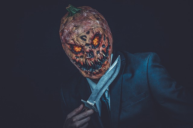 Scary Pumpkin Face man