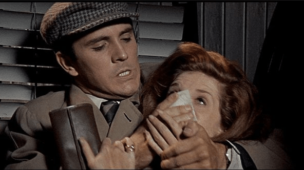 Woman chloroform in movie scene
